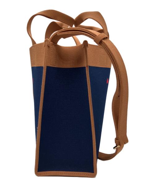 MARNI（マルニ）MARNI (マルニ) TOTE SMALL W/STRAP ネイビーの古着・服飾アイテム