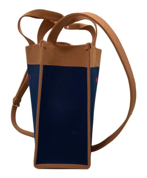 MARNI（マルニ）MARNI (マルニ) TOTE SMALL W/STRAP ネイビーの古着・服飾アイテム