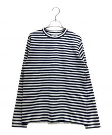 Curensology（カレンソロジー）の古着「&RC ボーダーロングスリーブプルオーバー」｜ホワイト