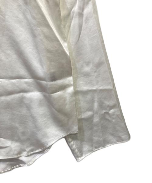 Drawing Numbers（ドローイングナンバーズ）Drawing Numbers (ドローイングナンバーズ) サテンボートブラウス ホワイト サイズ:SIZE 38の古着・服飾アイテム