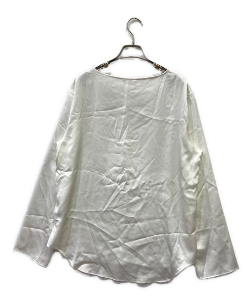 Drawing Numbers（ドローイングナンバーズ）Drawing Numbers (ドローイングナンバーズ) サテンボートブラウス ホワイト サイズ:SIZE 38の古着・服飾アイテム