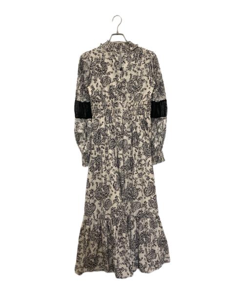 HER LIP TO（ハーリップトゥ）Her lip to (ハーリップトゥ) Winter Floral Long-sleeve Dress ベージュ サイズ:Sの古着・服飾アイテム
