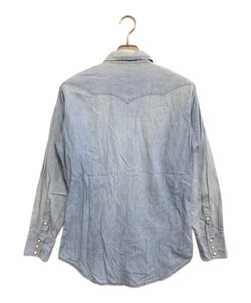 Wrangler（ラングラー）Wrangler (ラングラー) シャンブレーシャツ ブルー サイズ:15 1/2-33の古着・服飾アイテム