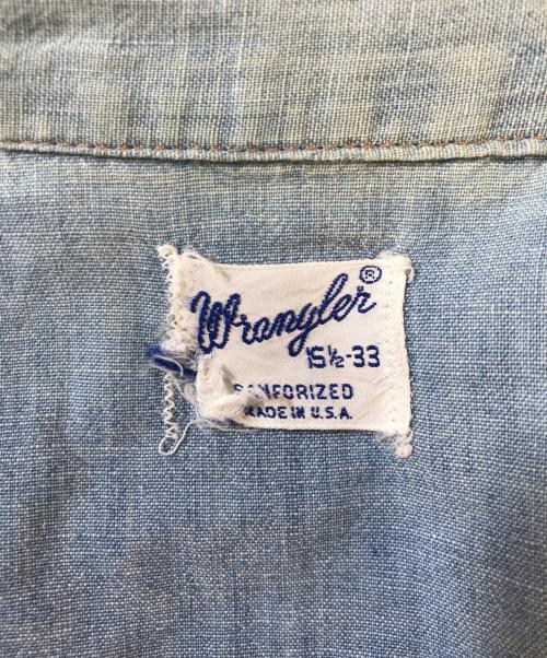 Wrangler（ラングラー）Wrangler (ラングラー) シャンブレーシャツ ブルー サイズ:15 1/2-33の古着・服飾アイテム