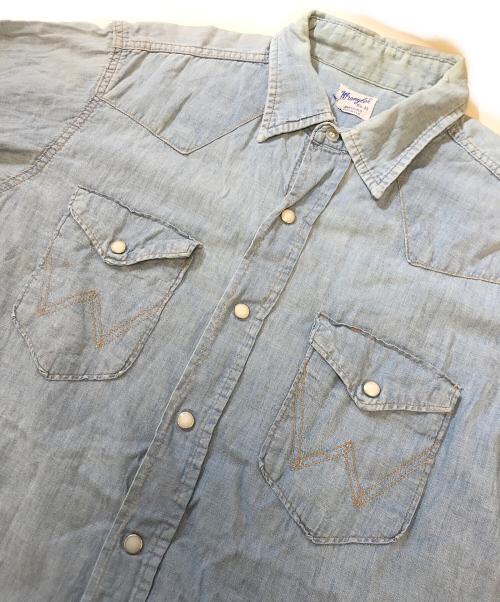 Wrangler（ラングラー）Wrangler (ラングラー) シャンブレーシャツ ブルー サイズ:15 1/2-33の古着・服飾アイテム