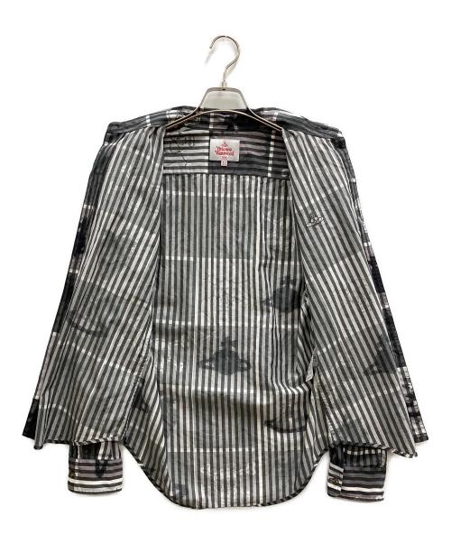 Vivienne Westwood man（ヴィヴィアン ウェストウッド マン）Vivienne Westwood man (ヴィヴィアン ウェストウッド マン) スカルプリントシャツ グレー サイズ:44の古着・服飾アイテム