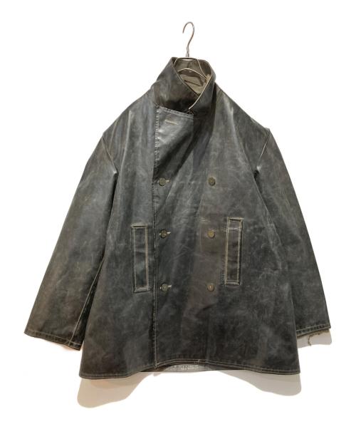 EURO VINTAGE（ユーロヴィンテージ）EURO VINTAGE (ユーロヴィンテージ) コーティング カーコート ブラック サイズ:56の古着・服飾アイテム