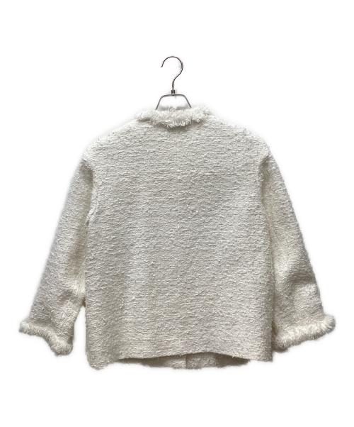 UNITED ARROWS（ユナイテッドアローズ）UNITED ARROWS (ユナイテッドアローズ) ファンシーツイードノーカラージャケット ホワイト サイズ:36の古着・服飾アイテム