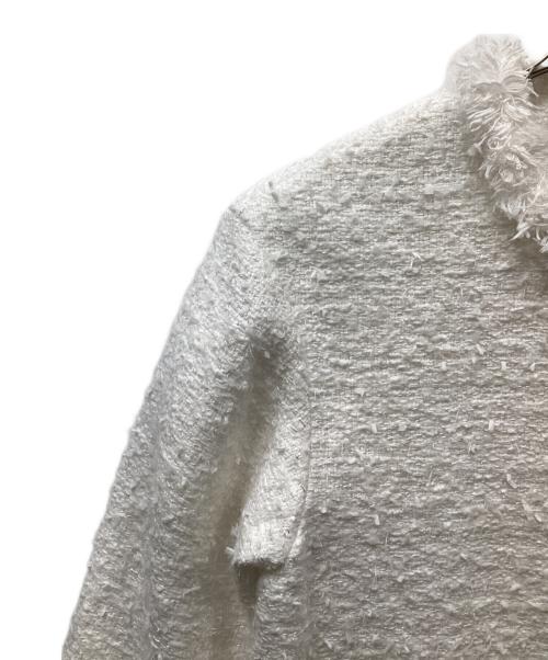 UNITED ARROWS（ユナイテッドアローズ）UNITED ARROWS (ユナイテッドアローズ) ファンシーツイードノーカラージャケット ホワイト サイズ:36の古着・服飾アイテム