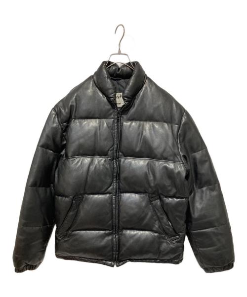 Schott（ショット）Schott (ショット) レザーダウンジャケット ブラック サイズ:38の古着・服飾アイテム