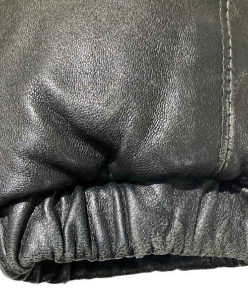 Schott（ショット）Schott (ショット) レザーダウンジャケット ブラック サイズ:38の古着・服飾アイテム