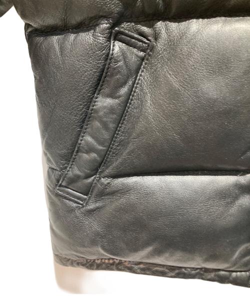 Schott（ショット）Schott (ショット) レザーダウンジャケット ブラック サイズ:38の古着・服飾アイテム