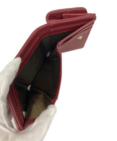 Hashibami（ハシバミ）Hashibami (ハシバミ) 3つ折り財布 ボルドーの古着・服飾アイテム
