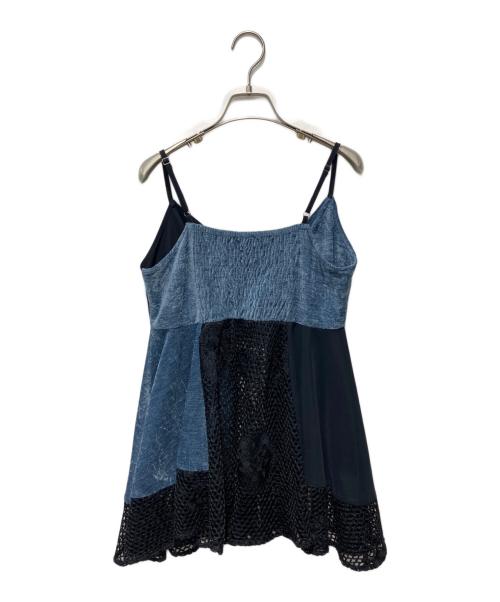 sahara（サハラ）sahara (サハラ) Patchwork Circular Top ネイビー サイズ:Freeの古着・服飾アイテム