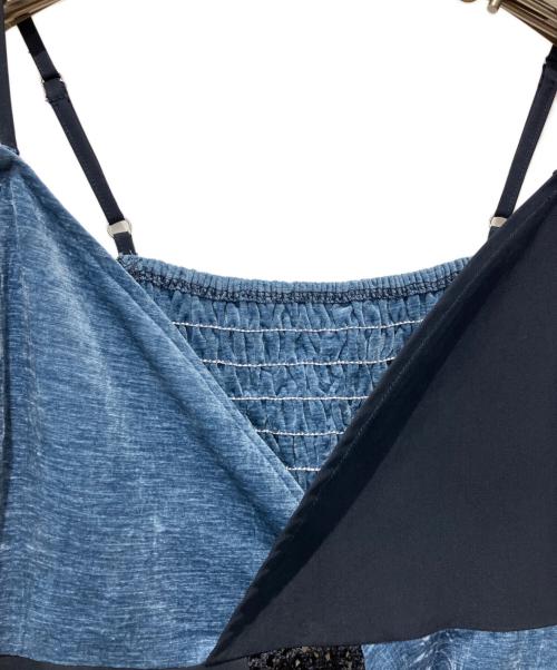 sahara（サハラ）sahara (サハラ) Patchwork Circular Top ネイビー サイズ:Freeの古着・服飾アイテム