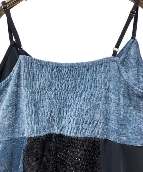 sahara（サハラ）sahara (サハラ) Patchwork Circular Top ネイビー サイズ:Freeの古着・服飾アイテム