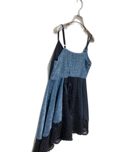 sahara（サハラ）sahara (サハラ) Patchwork Circular Top ネイビー サイズ:Freeの古着・服飾アイテム