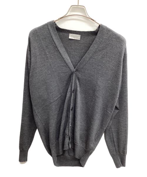 JOHN SMEDLEY（ジョンスメドレー）JOHN SMEDLEY (ジョンスメドレー) Vネックカーディガン チャコールグレー サイズ:Mの古着・服飾アイテム