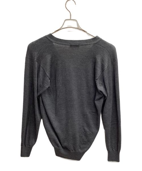 JOHN SMEDLEY（ジョンスメドレー）JOHN SMEDLEY (ジョンスメドレー) Vネックカーディガン チャコールグレー サイズ:Mの古着・服飾アイテム