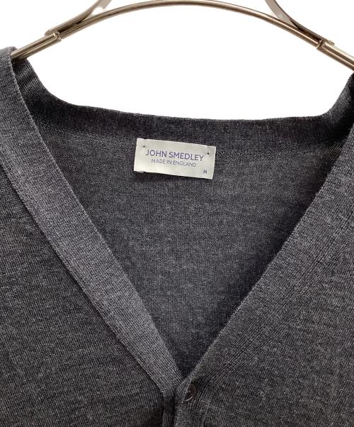 JOHN SMEDLEY（ジョンスメドレー）JOHN SMEDLEY (ジョンスメドレー) Vネックカーディガン チャコールグレー サイズ:Mの古着・服飾アイテム