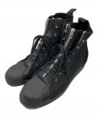 YOHJI YAMAMOTO×adidasヨウジヤマモト×アディダス）の古着「YY ZIPPER STAR MIDハイカットスニーカー」｜ブラック