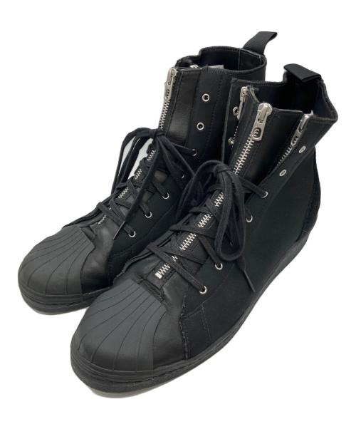 YOHJI YAMAMOTO（ヨウジヤマモト）YOHJI YAMAMOTO (ヨウジヤマモト) adidas (アディダス) YY ZIPPER STAR MIDハイカットスニーカー ブラック サイズ:29の古着・服飾アイテム