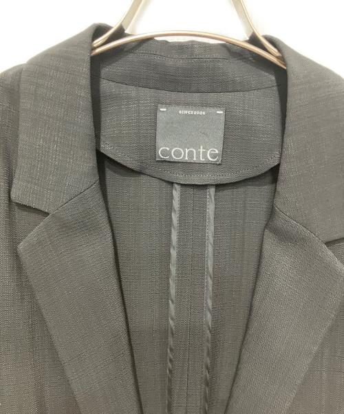 Conte（コンテ）Conte (コンテ) ツイル 1ボタン テーラード ジャケット ブラック サイズ:なしの古着・服飾アイテム