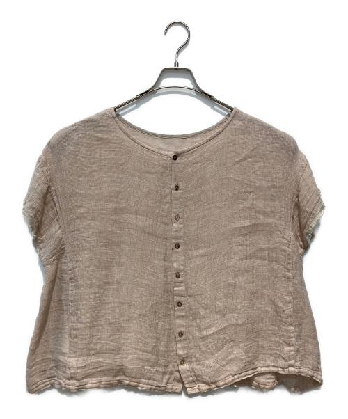 nest Robe（ネストローブ）nest Robe (ネストローブ) リネンパナマ2wayブラウス ピンク サイズ:Freeの古着・服飾アイテム