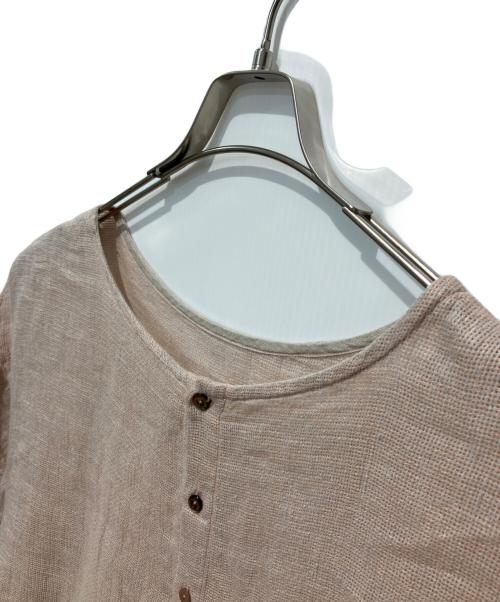 nest Robe（ネストローブ）nest Robe (ネストローブ) リネンパナマ2wayブラウス ピンク サイズ:Freeの古着・服飾アイテム