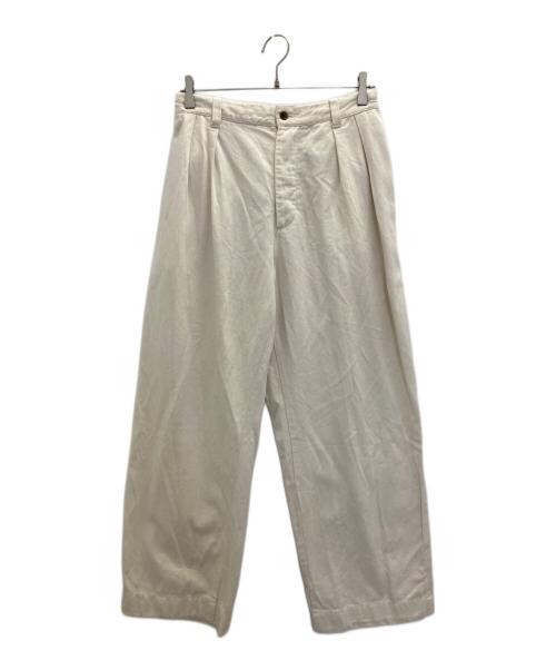 UPCYCLELINO（アップサイクルリノ）UpcycleLino (アップサイクルリノ) BASIC チノ 2タックワイドパンツ アイボリー サイズ:1の古着・服飾アイテム