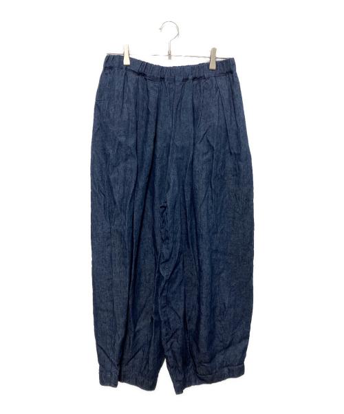 nest Robe（ネストローブ）nest Robe (ネストローブ) 10ozリネンデニムワイドテーパードパンツ インディゴ サイズ:Fの古着・服飾アイテム