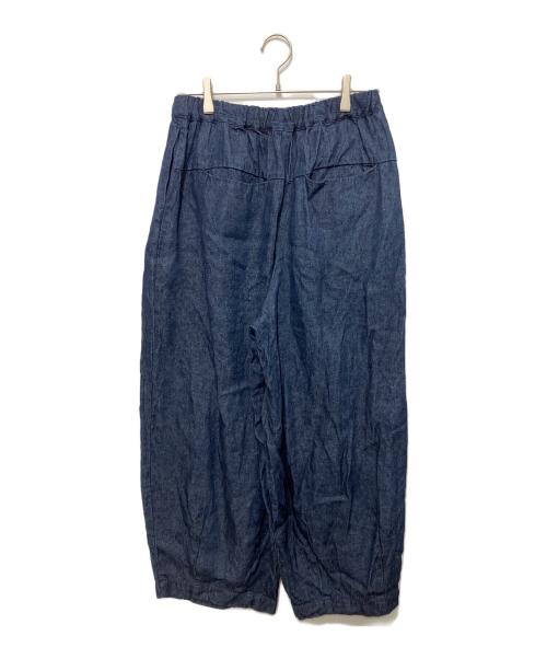nest Robe（ネストローブ）nest Robe (ネストローブ) 10ozリネンデニムワイドテーパードパンツ インディゴ サイズ:Fの古着・服飾アイテム
