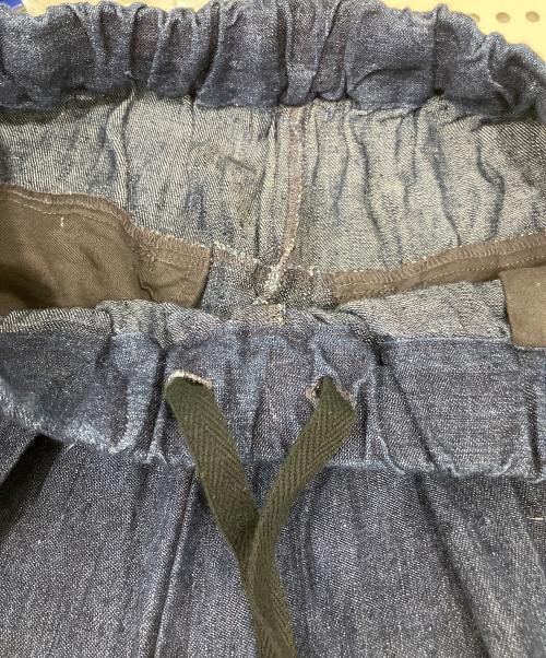 nest Robe（ネストローブ）nest Robe (ネストローブ) 10ozリネンデニムワイドテーパードパンツ インディゴ サイズ:Fの古着・服飾アイテム