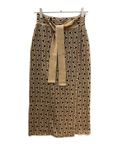TAN（タン）TAN (タン) CARVE WRAP SKIRT ベージュ サイズ:F 未使用品の古着・服飾アイテム
