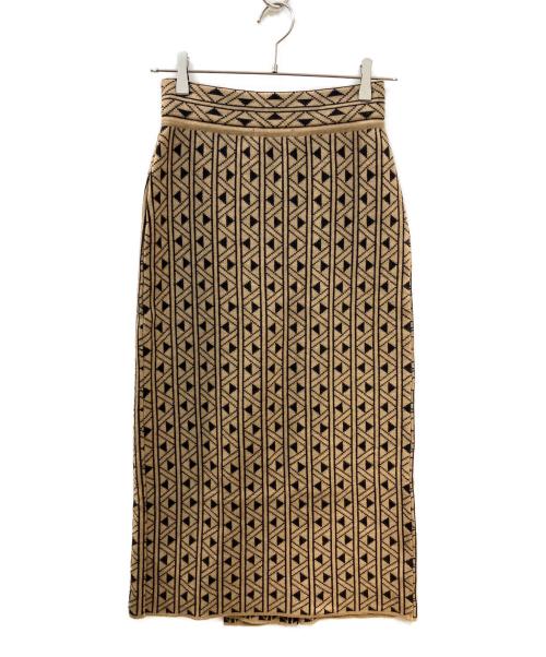 TAN（タン）TAN (タン) CARVE WRAP SKIRT ベージュ サイズ:F 未使用品の古着・服飾アイテム