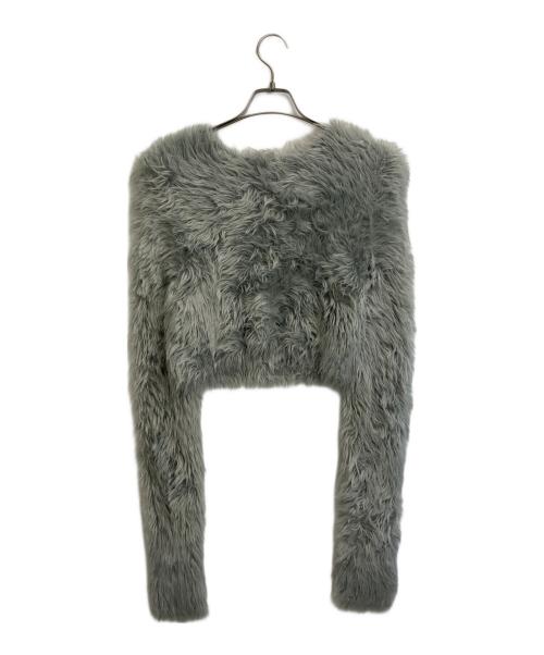 AMBUSH（アンブッシュ）AMBUSH (アンブッシュ) FUR CROPPED TURTLENECK グレー サイズ:SIZE XSの古着・服飾アイテム