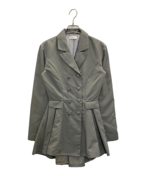 darich（ダーリッチ）darich (ダーリッチ) バックコンシャスジャケットミニワンピース グレー サイズ:FREEの古着・服飾アイテム