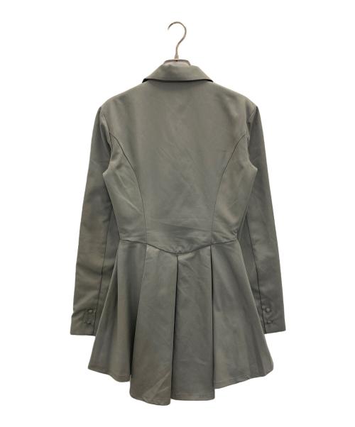 darich（ダーリッチ）darich (ダーリッチ) バックコンシャスジャケットミニワンピース グレー サイズ:FREEの古着・服飾アイテム