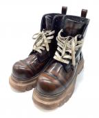 THEWOLF GLOBALザ ウルフ グローバル）の古着「TANKER WOLF COMBAT BOOT」｜ブラウン