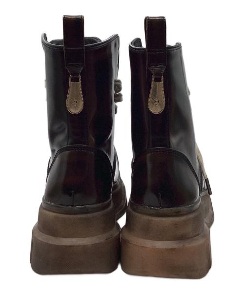 THEWOLF GLOBAL（ザ ウルフ グローバル）THEWOLF GLOBAL (ザ ウルフ グローバル) TANKER WOLF COMBAT BOOT ブラウン サイズ:40の古着・服飾アイテム