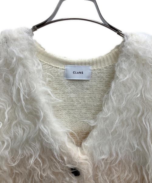 CLANE（クラネ）CLANE (クラネ) BI COLOR SHAGGY KNIT CARDIGAN ベージュ サイズ:size1の古着・服飾アイテム