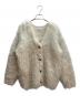 CLANE（クラネ）の古着「BI COLOR SHAGGY KNIT CARDIGAN」｜ベージュ