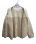 中古・古着 CLANE (クラネ) BI COLOR SHAGGY KNIT CARDIGAN ベージュ サイズ:size1：13000円