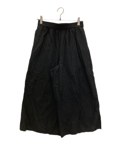 UNITED ARROWS（ユナイテッドアローズ）UNITED ARROWS (ユナイテッドアローズ) グレインゴムキュロットパンツ ブラック サイズ:38の古着・服飾アイテム