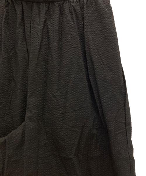 UNITED ARROWS（ユナイテッドアローズ）UNITED ARROWS (ユナイテッドアローズ) グレインゴムキュロットパンツ ブラック サイズ:38の古着・服飾アイテム