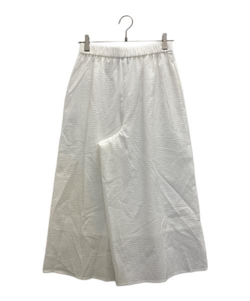 UNITED ARROWS（ユナイテッドアローズ）UNITED ARROWS (ユナイテッドアローズ) グレインゴムキュロットパンツ ホワイト サイズ:38の古着・服飾アイテム