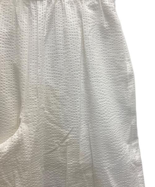 UNITED ARROWS（ユナイテッドアローズ）UNITED ARROWS (ユナイテッドアローズ) グレインゴムキュロットパンツ ホワイト サイズ:38の古着・服飾アイテム