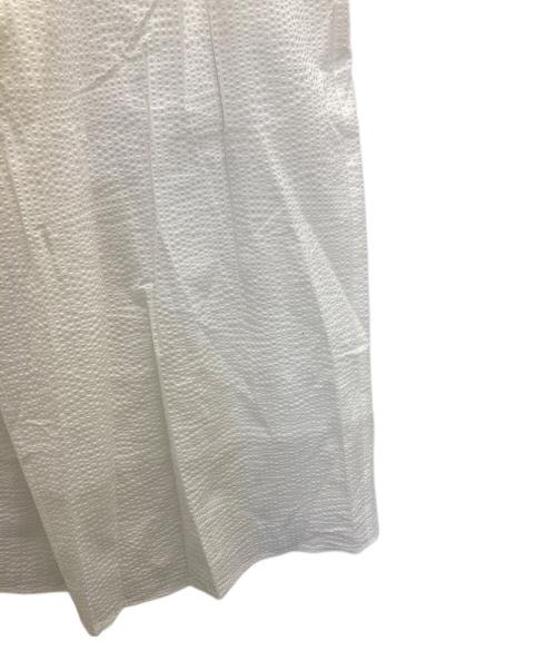UNITED ARROWS（ユナイテッドアローズ）UNITED ARROWS (ユナイテッドアローズ) グレインゴムキュロットパンツ ホワイト サイズ:38の古着・服飾アイテム