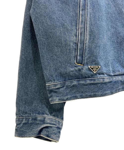 PRADA（プラダ）PRADA (プラダ) デニムブルゾンジャケット GEB294_19M7_F0008_S_OOO ブルー サイズ:Mの古着・服飾アイテム