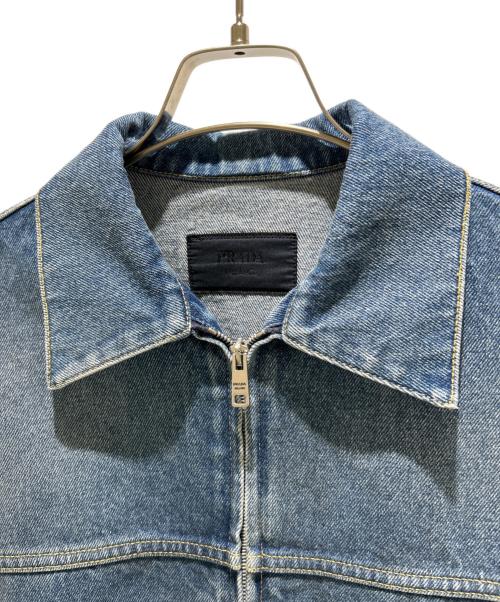PRADA（プラダ）PRADA (プラダ) デニムブルゾンジャケット GEB294_19M7_F0008_S_OOO ブルー サイズ:Mの古着・服飾アイテム